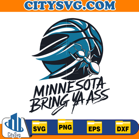 Funny Basketball Minnesota Bring Ya Ass Svg