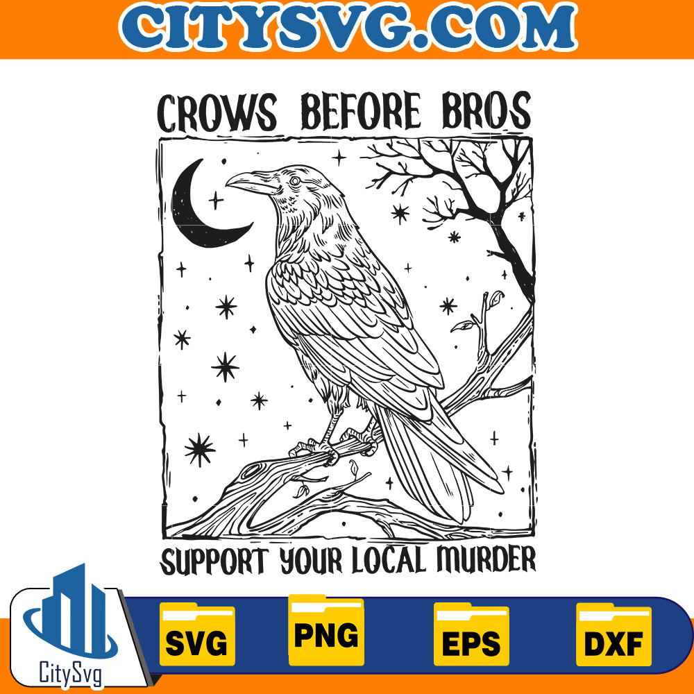 Funny Crows Before Bros Svg