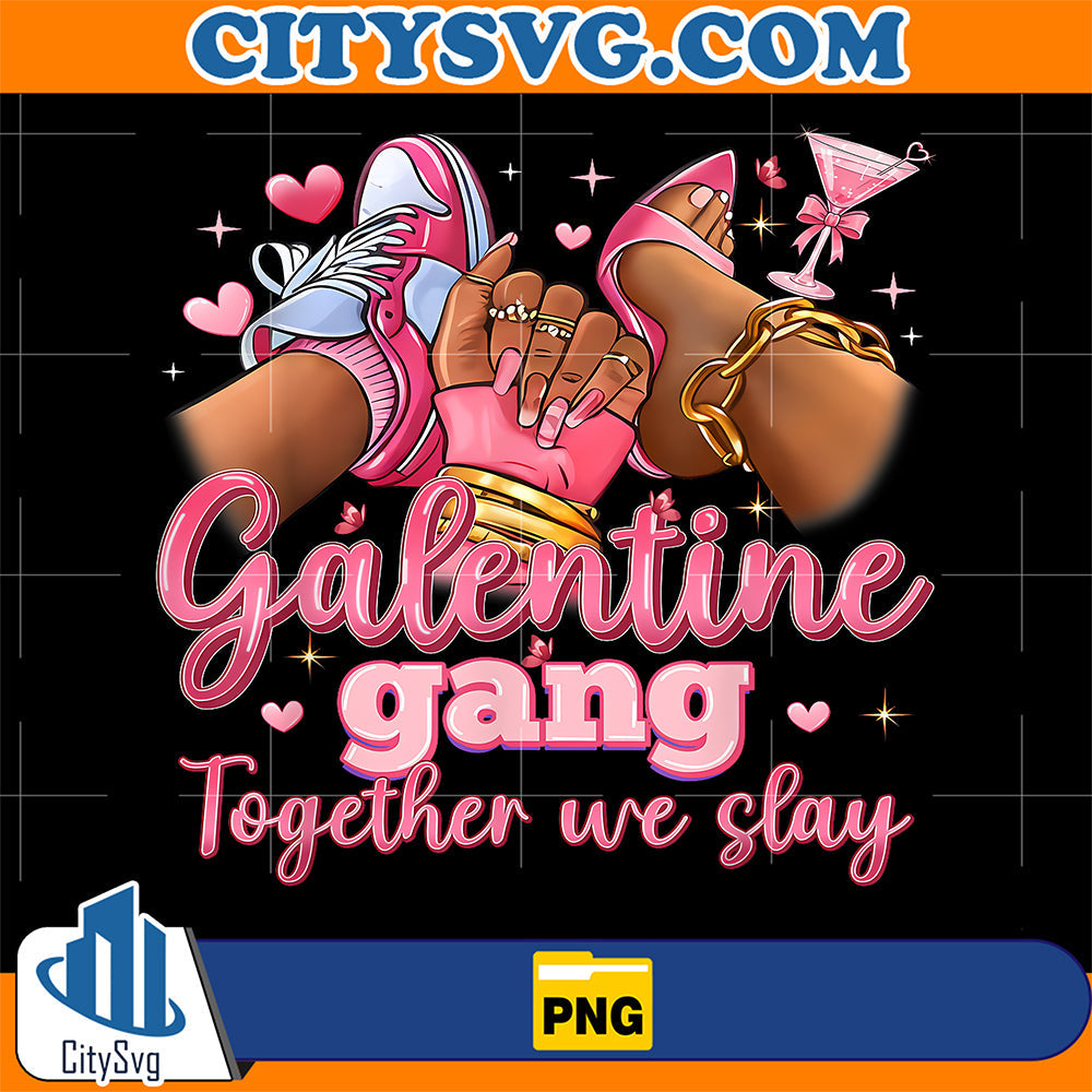 Galentine Gang Black Women High Heels Sneakers Nails Png CitySvg