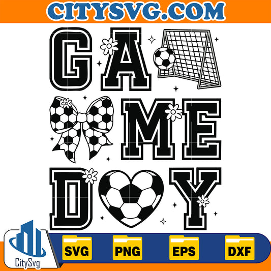 Game Day Soccer Svg