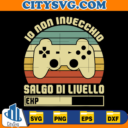 Gaming Gioco Video Controller Giocatore Salgo Di Livello Maglietta svg