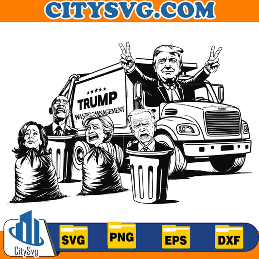 Garbage Man Donald Trump Svg