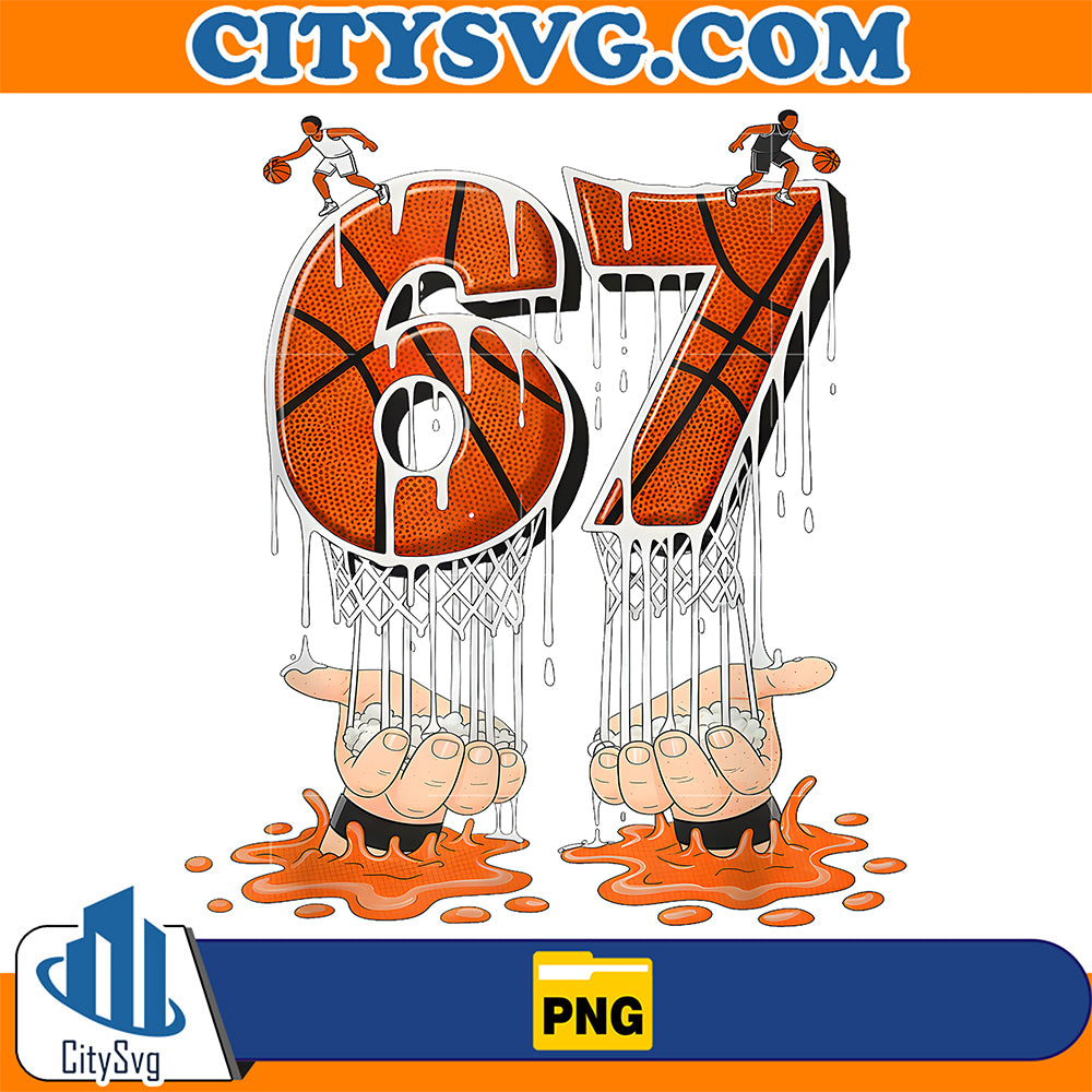 Gen Alpha Slang Kids 67 Basketball Ice Cream Drip Six Seven Png CitySvg