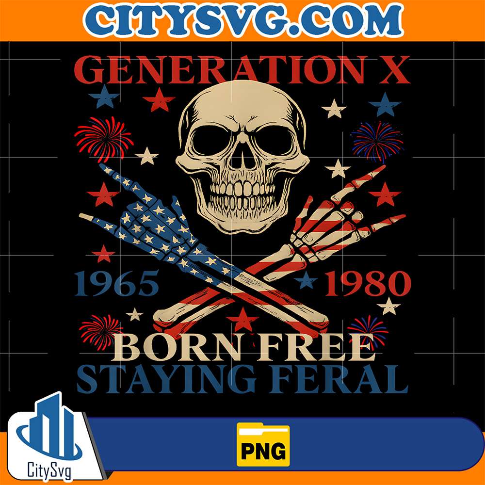 Gen-X-1965-1980-Born-Free-Staying-Feral-Skull-4th-Of-July-Png