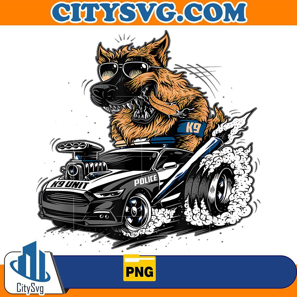 German-Shepherd-K9-With-Hot-Rod-Png