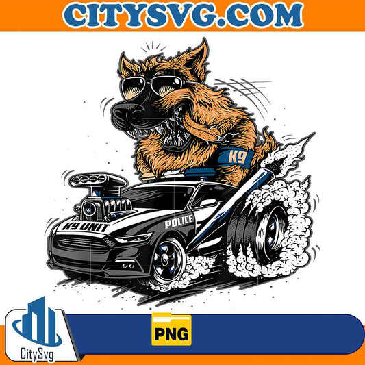German-Shepherd-K9-With-Hot-Rod-Png