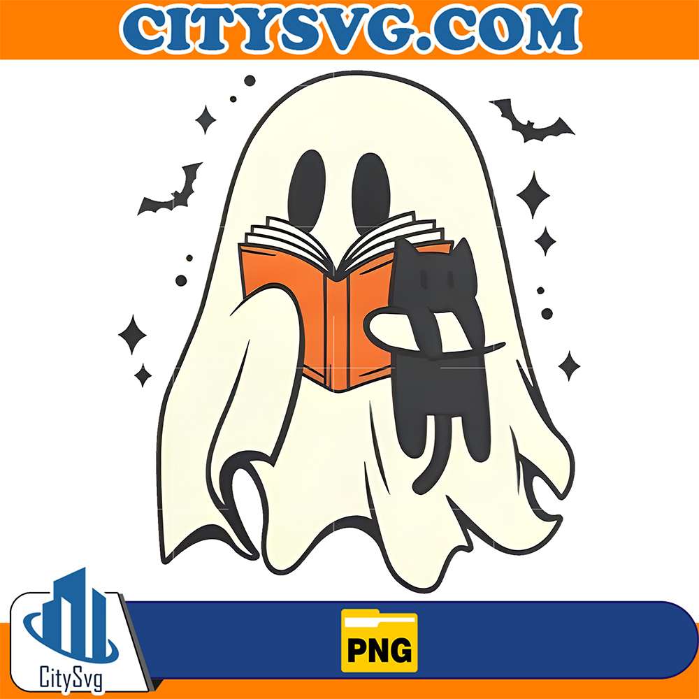 Ghost-Reading-Book-Png