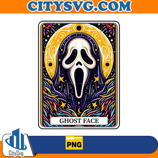 Horror tarot card Ghost Face Png