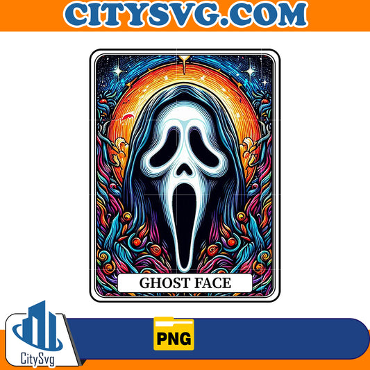 Horror tarot card Ghost Face Png