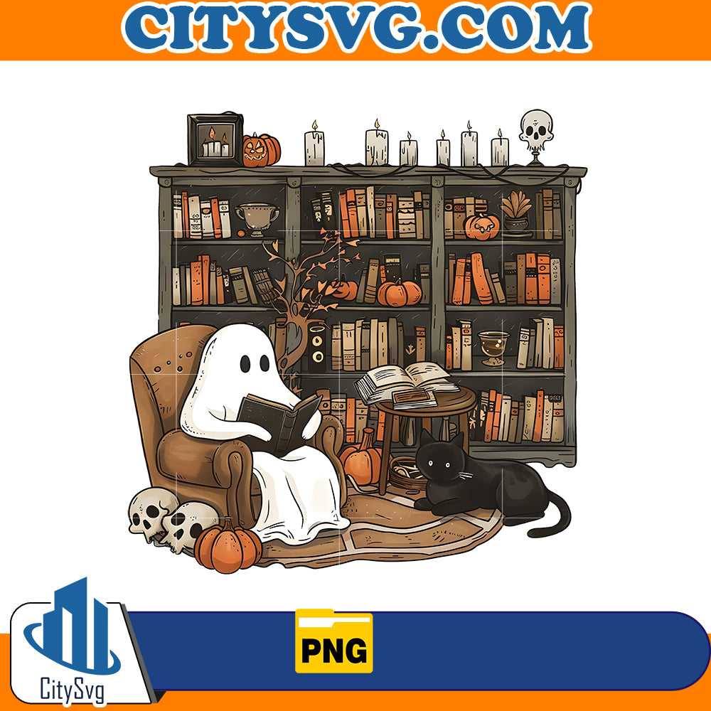 Ghost Reading Books Png