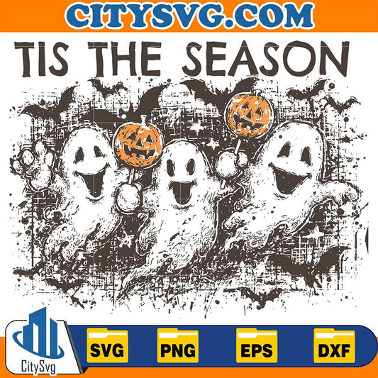 Ghosts-Tis-The-Season-Checkered-Halloween-Svg