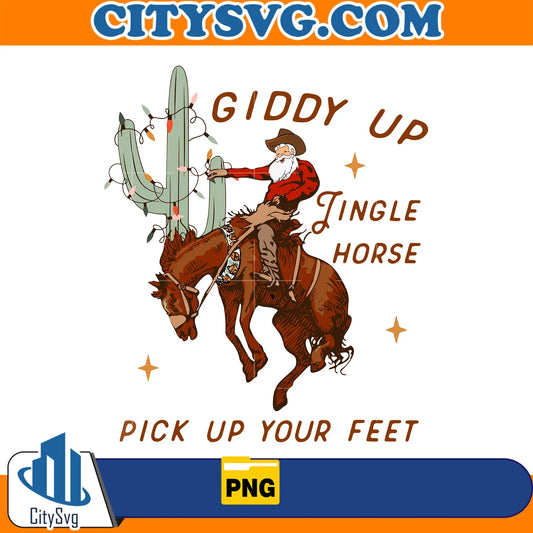 GiddyUpJingleHorsePickUpYourFeetChristmasPng1