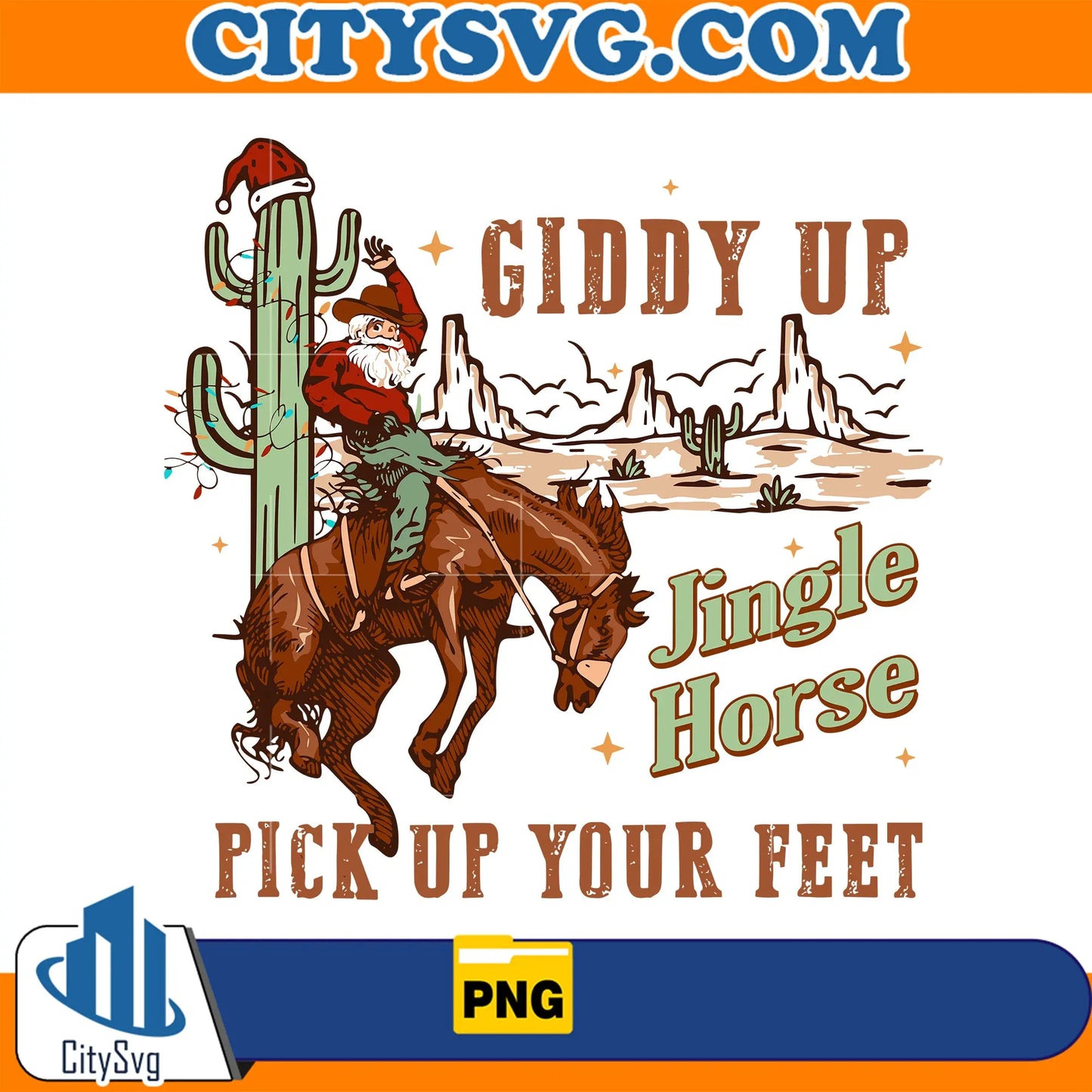 GiddyUpJingleHorsePickUpYourFeetChristmasPng10