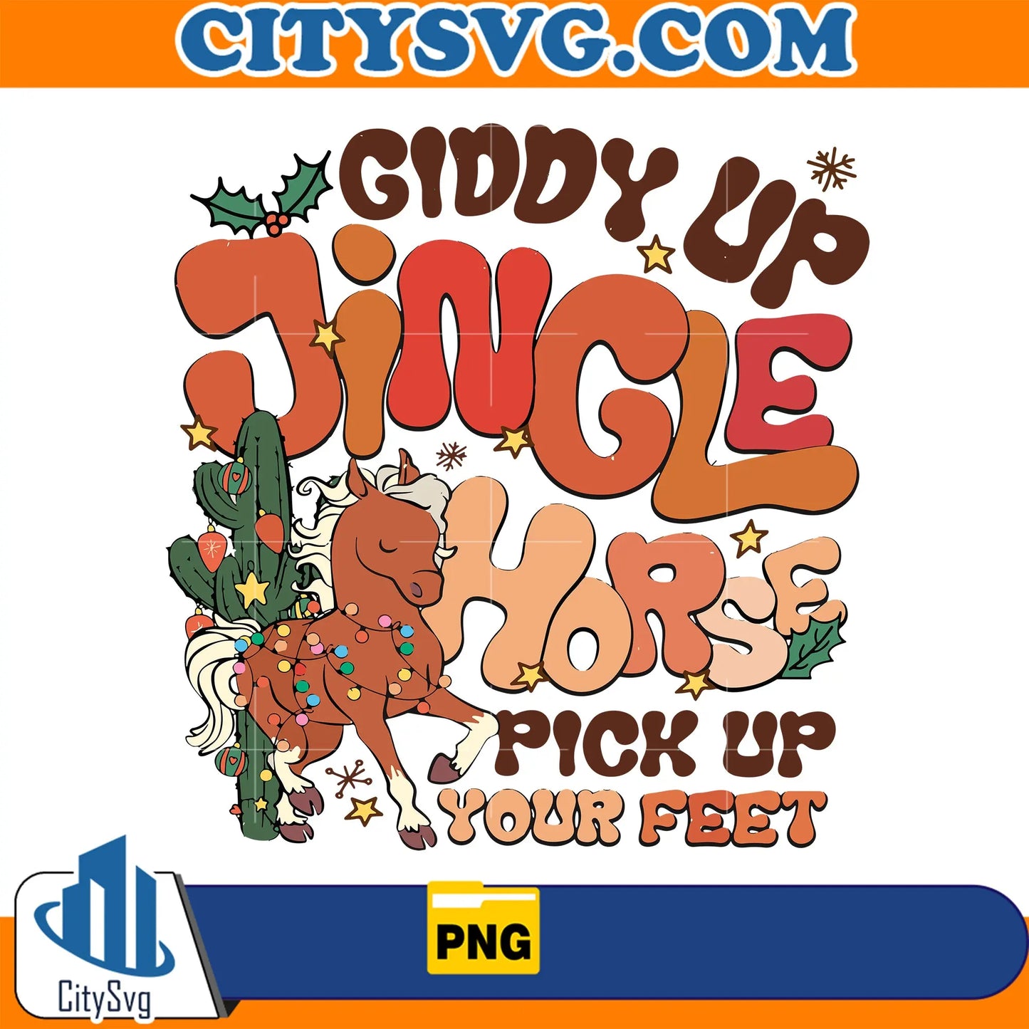 GiddyUpJingleHorsePickUpYourFeetChristmasPng15