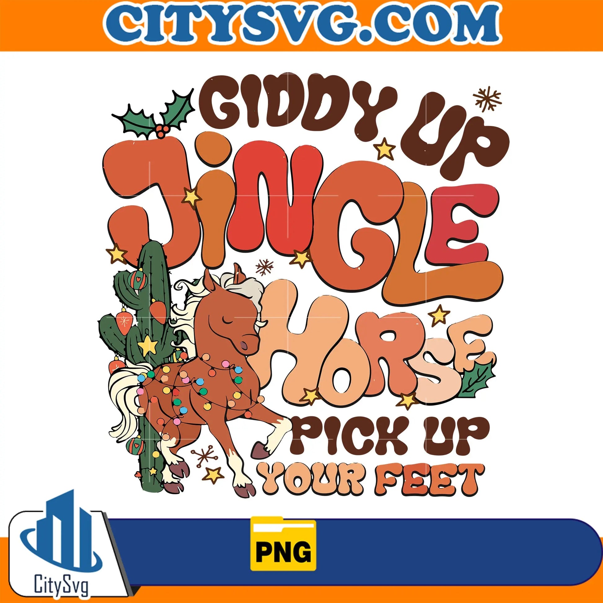 GiddyUpJingleHorsePickUpYourFeetChristmasPng15