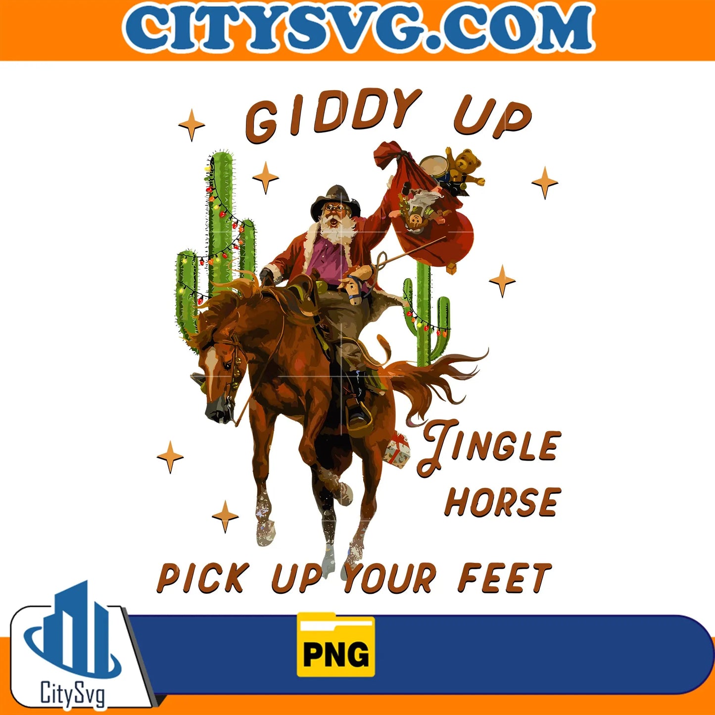 GiddyUpJingleHorsePickUpYourFeetChristmasPng2