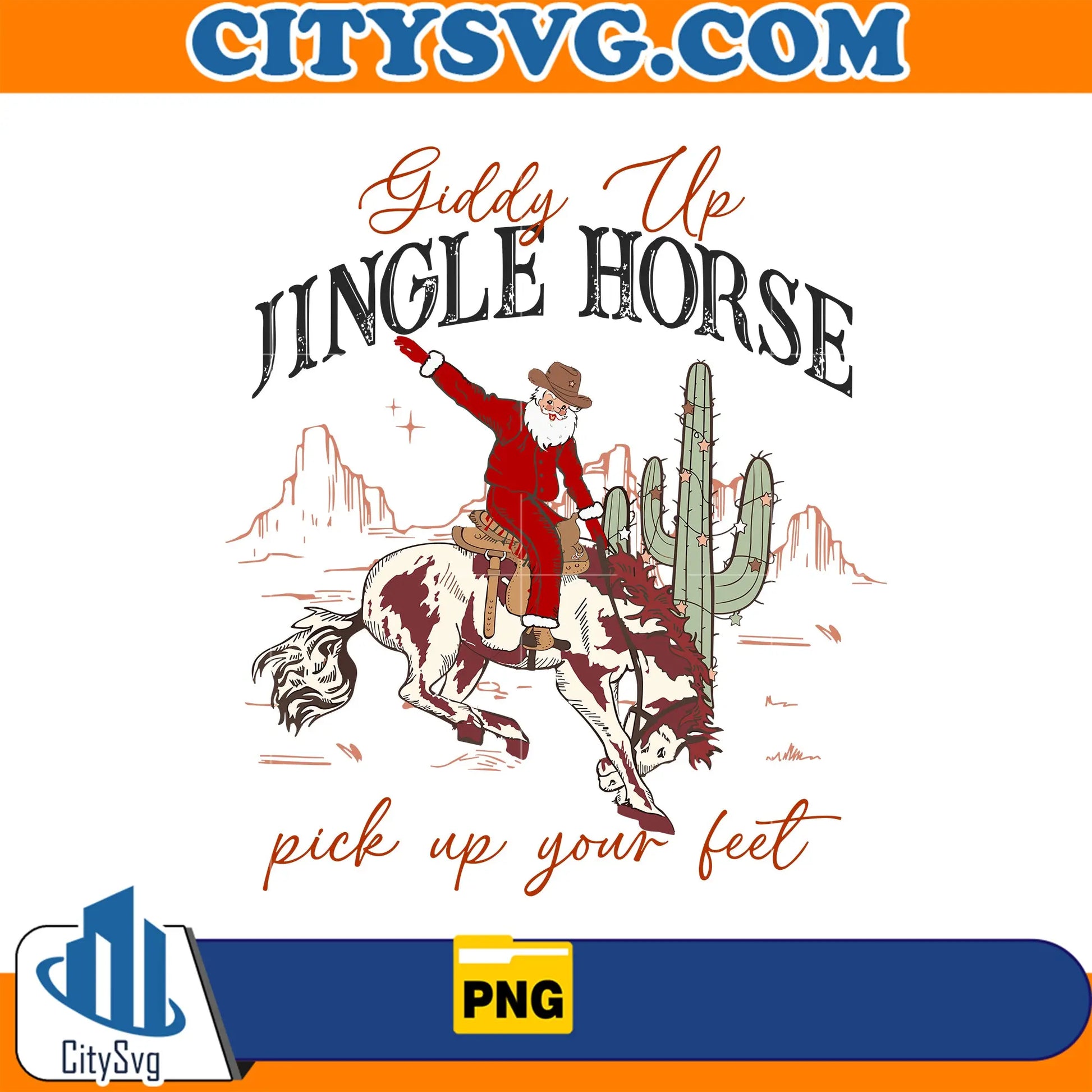 GiddyUpJingleHorsePickUpYourFeetChristmasPng4
