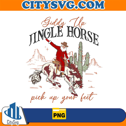GiddyUpJingleHorsePickUpYourFeetChristmasPng4