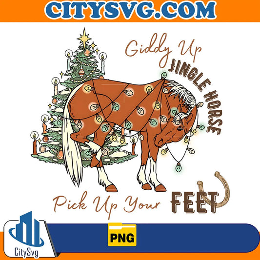 GiddyUpJingleHorsePickUpYourFeetChristmasPng_4
