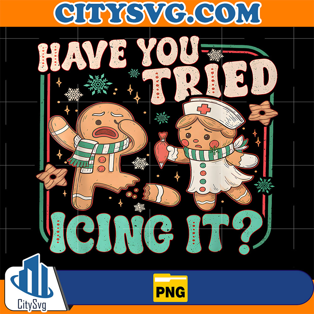 Gingerbread-Have-You-Tried-Icing-It-Christmas-Nurse-Png