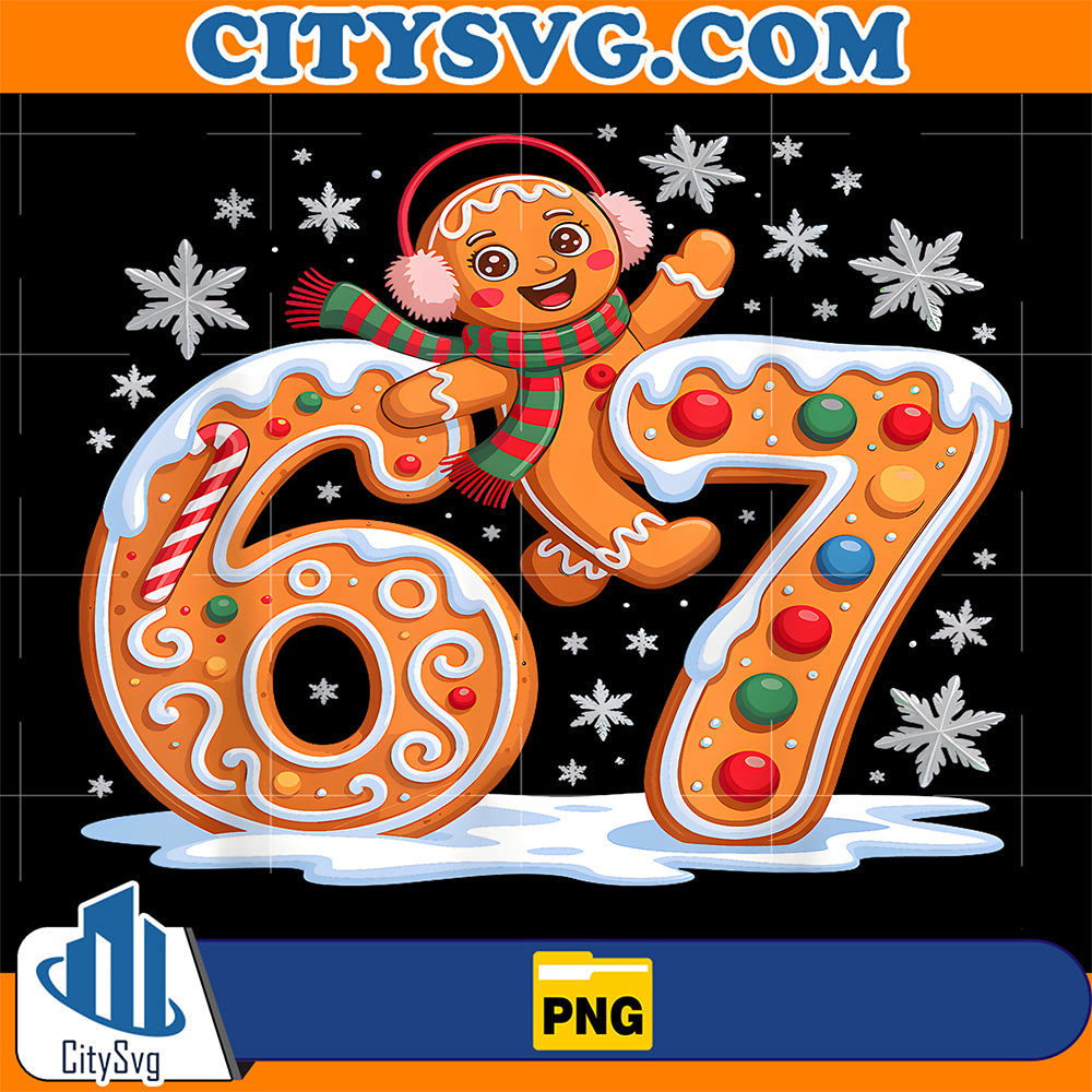 Gingerbread-Six-Seven-67-Ice-Cream-Drip-Christmas-Girl-Png