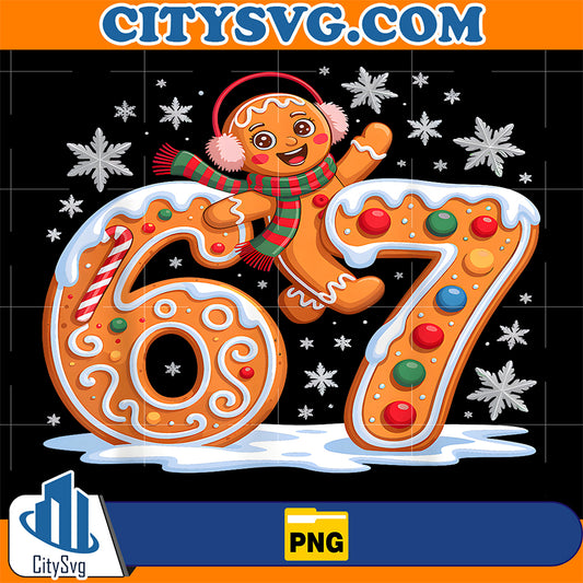 Gingerbread-Six-Seven-67-Ice-Cream-Drip-Christmas-Girl-Png