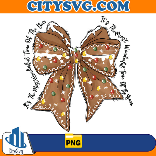 Gingerbread Coquette Bow Png