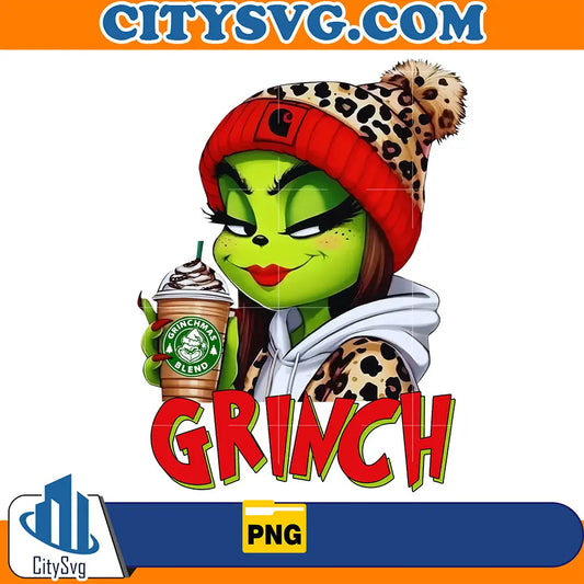 GirlGrinchBoujeeChristmasPng