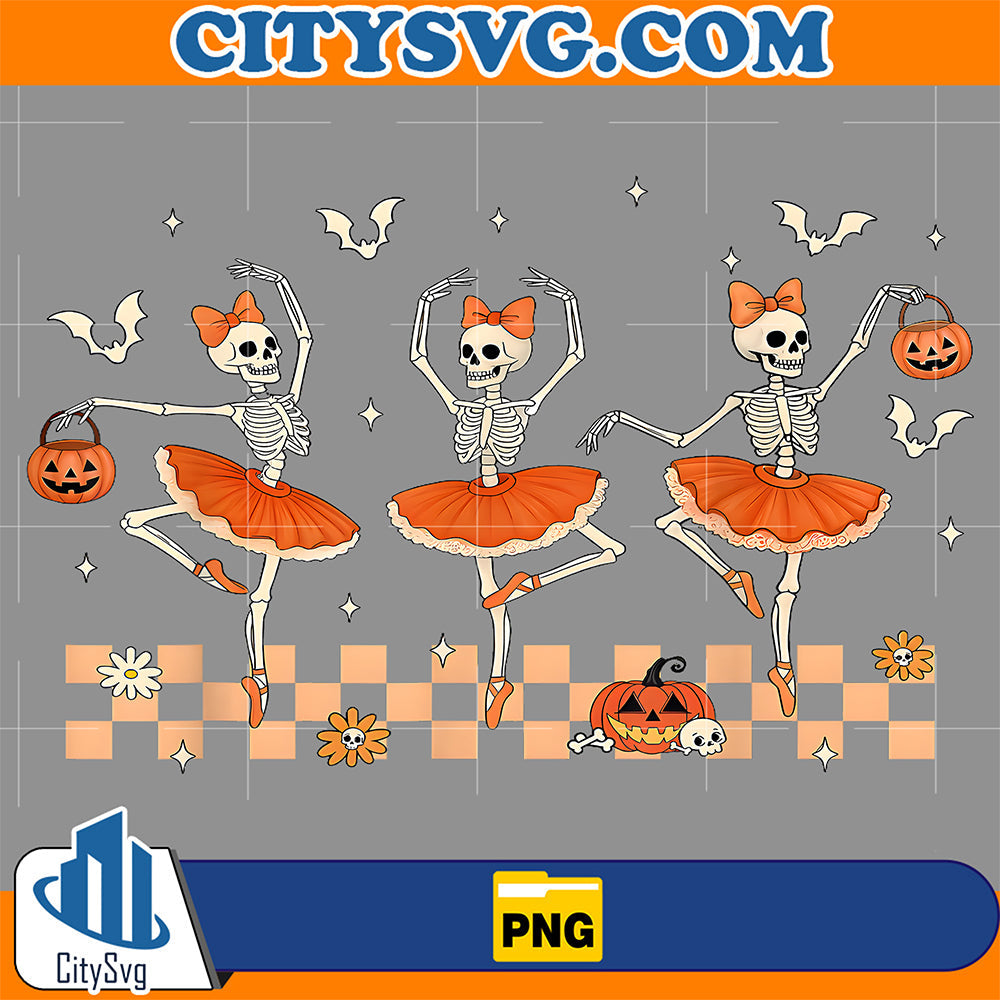 Girls-Halloween-Ballet-Skeleton-Pumpkin-Girls-Skeleton-Png