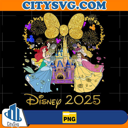 Glitter-Disney-Minnie-Princess-Magic-Kingdom-2025-Png