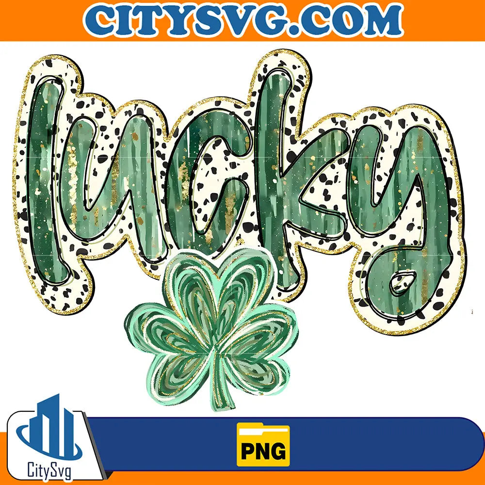GlitterLuckyShamrockCoquettePng