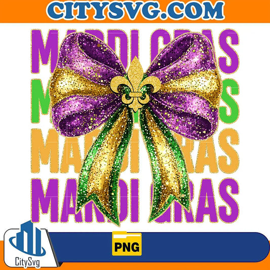 GlitterMardiGrasCoquetteBowPng_2