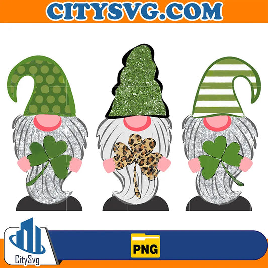 GnomiesHoldShamrocksStPatricksDayPng