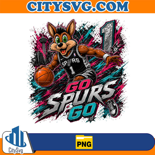 Go-Spurs-Go-Mascot-Basketball-Png-9