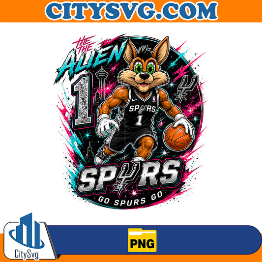 Go-Spurs-Go-Mascot-Basketball-Png