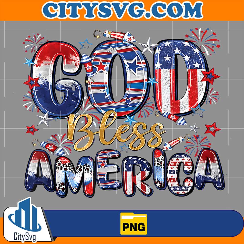 God-Bless-America-Fireworks-Patriotic-Christian-4th-Of-July-Png