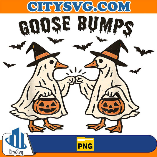 Goose-Bumps-Halloween-Goose-Ghost-Pumpkin-Goose-Fist-Bump-Png
