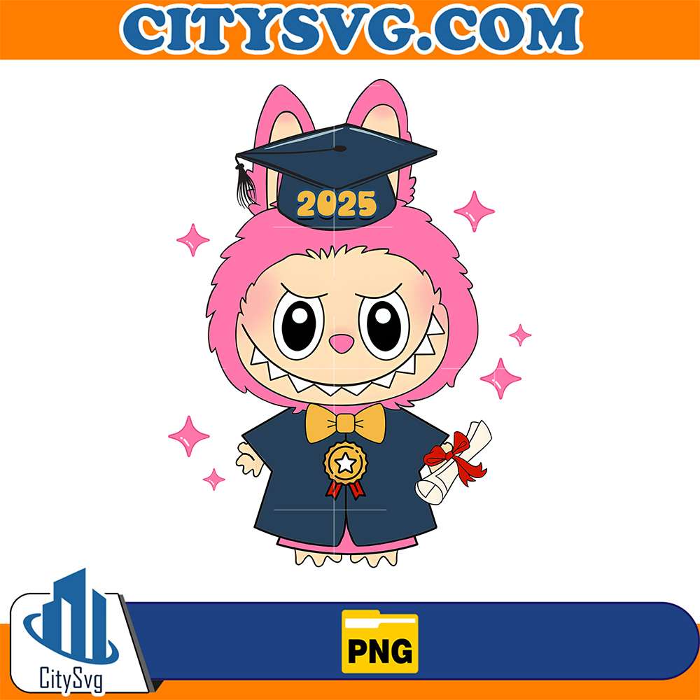 Graduation-Labubu-Pink-Cute-2025-Png