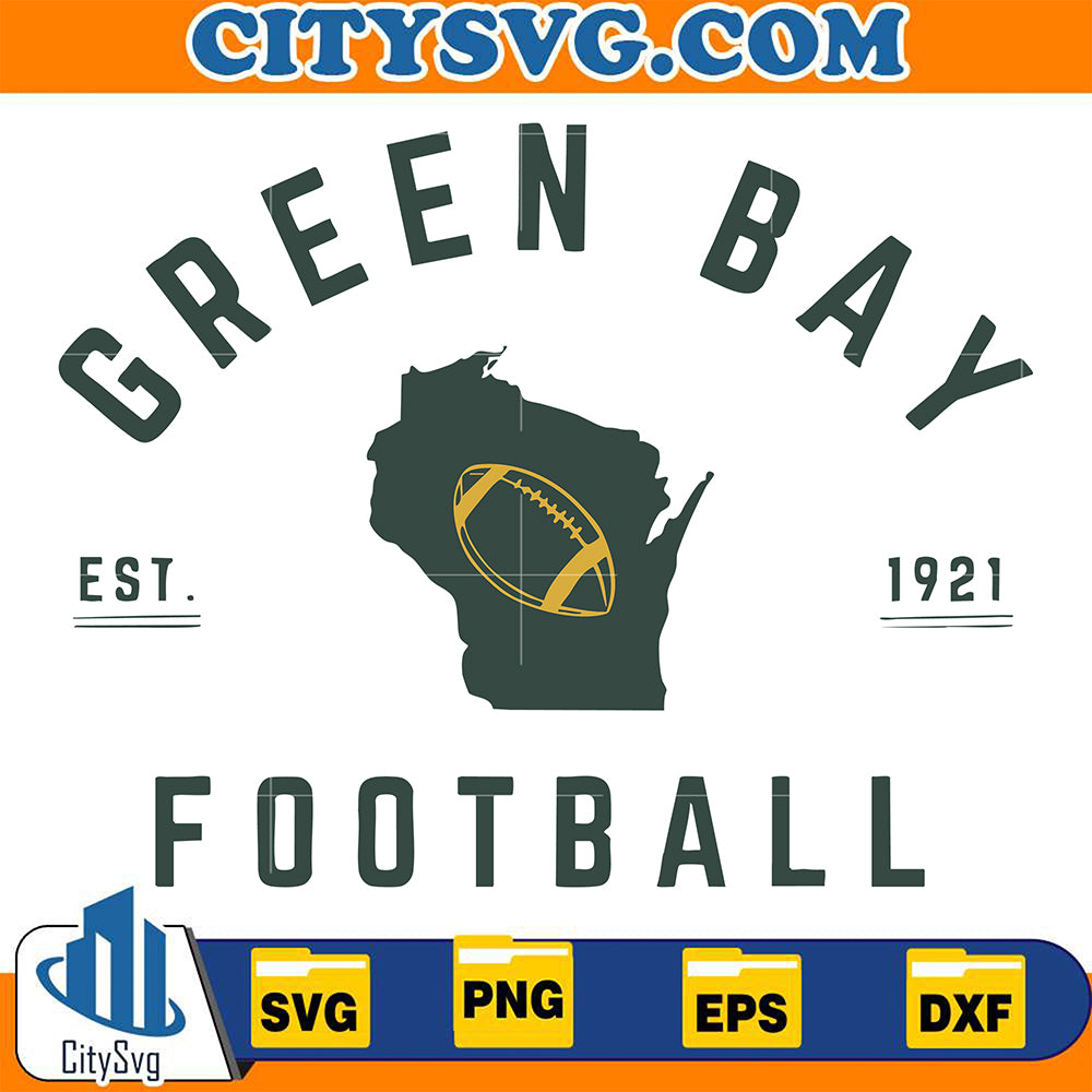 GreenBayEst1921FootballSvg