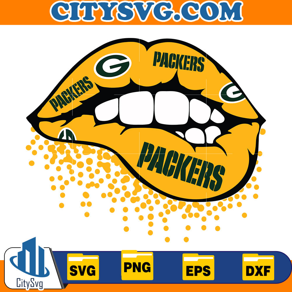 Lips Green Bay Packers Svg