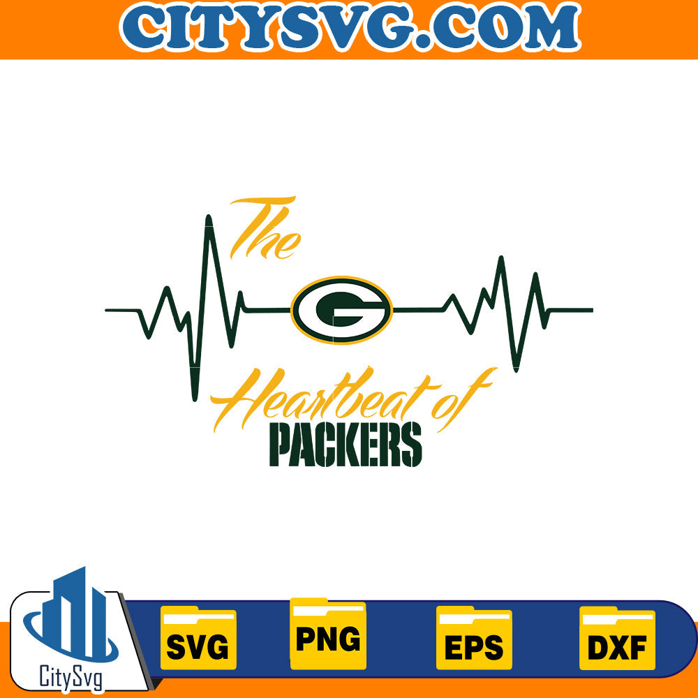 The heatbeat of Green Bay Packers Svg