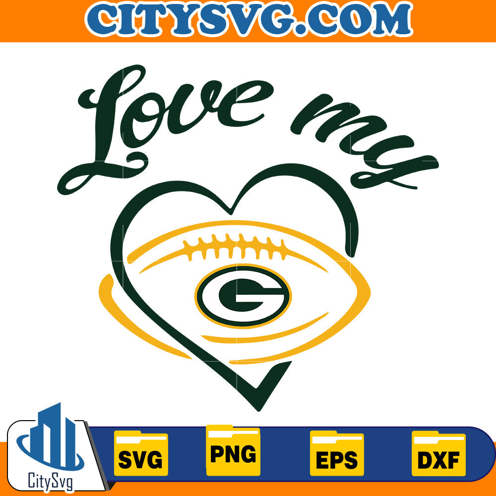 Love My Green Bay Packers Svg