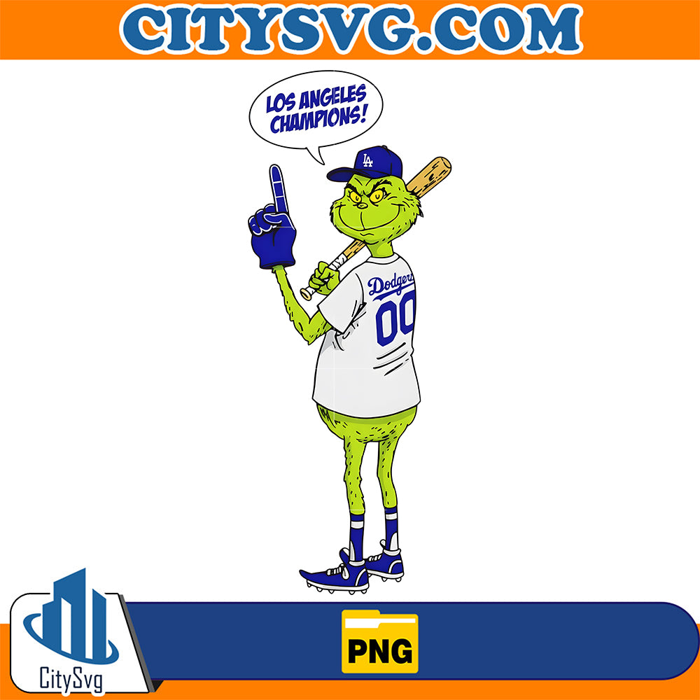 Grinch-Christmas-Los-Angeles-Dodgers-Champions-2025-Png