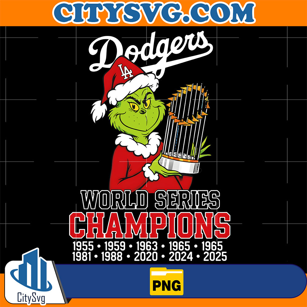 Grinch-Christmas-Los-Angeles-Dodgers-World-Series-Champions-2025-Png