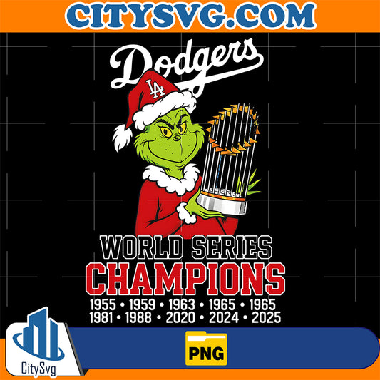 Grinch-Christmas-Los-Angeles-Dodgers-World-Series-Champions-2025-Png