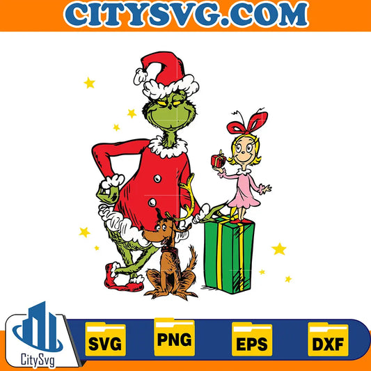 GrinchCindyLouMaxChristmasSvg