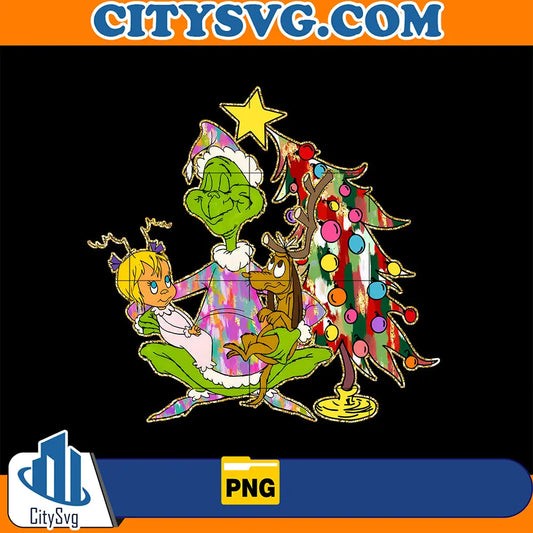 GrinchColorfulGlitterChristmasPng