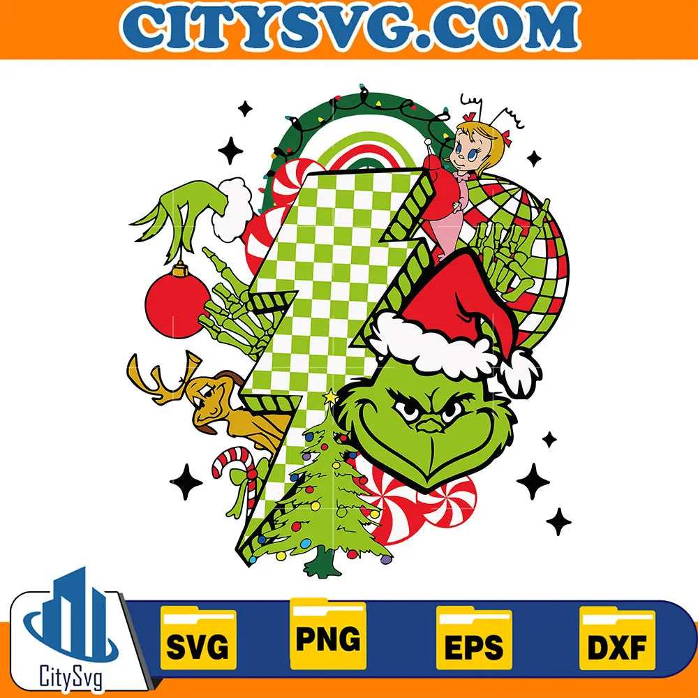 GrinchFriendsLightningBoltSvg