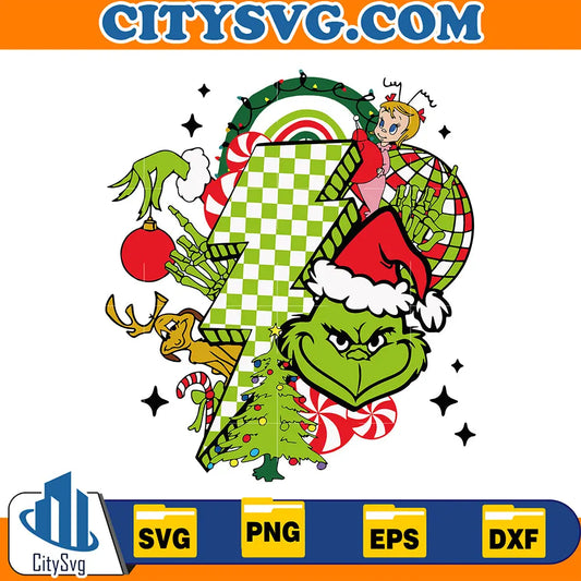 GrinchFriendsLightningBoltSvg