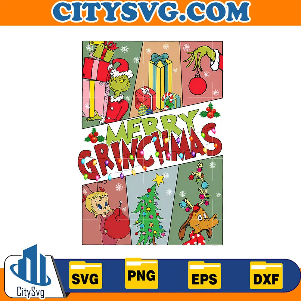 GrinchFriendsMerryChristmasSublimationSvg